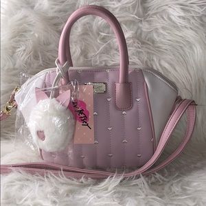 NWT Betsey Johnson heart satchel